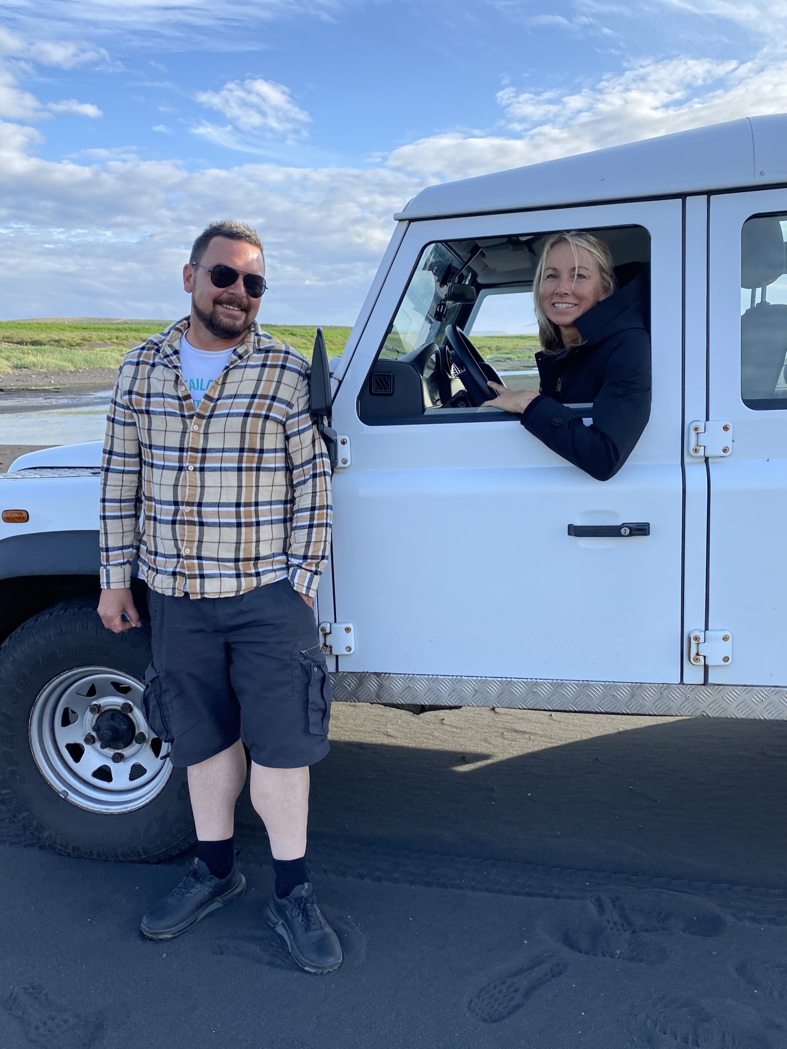 Two travelers on a Greenland small-group expedition